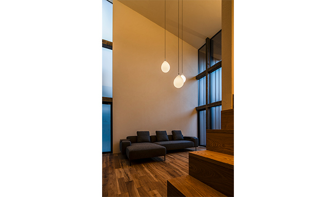 リビング夕景。